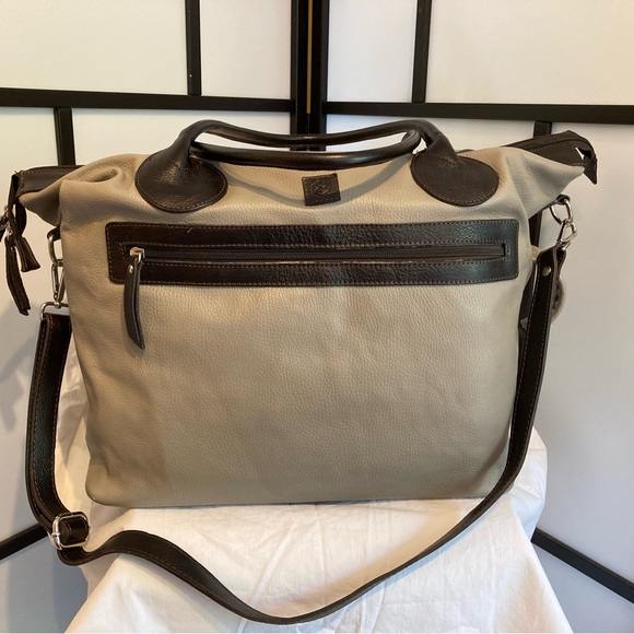 Valentina large leather tote weekender bag - Picture 1 of 11